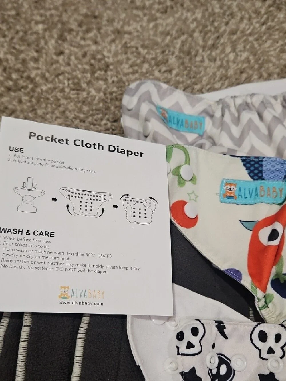 Kids Diaper Covers And Inserts by Alva Baby - Multicolor Prints